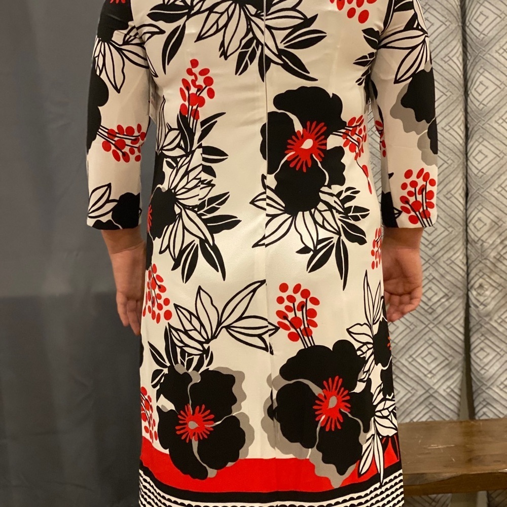 Nine West Floral Crepe Shift Dress - Picture 6 of 12